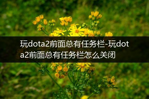 玩dota2前面总有任务栏-玩dota2前面总有任务栏怎么关闭