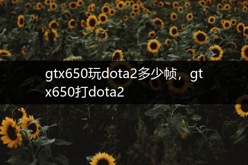 gtx650玩dota2多少帧，gtx650打dota2