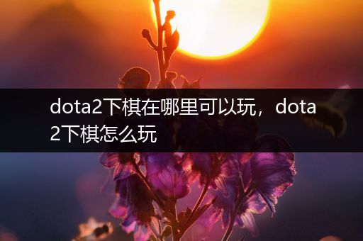 dota2下棋在哪里可以玩，dota2下棋怎么玩