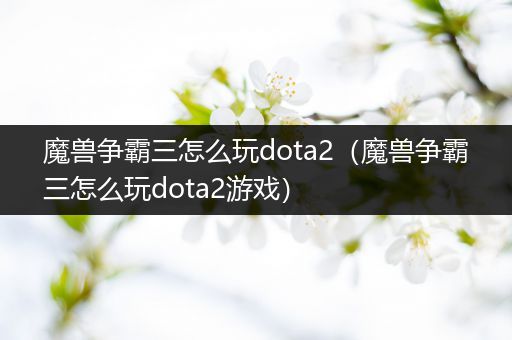 魔兽争霸三怎么玩dota2（魔兽争霸三怎么玩dota2游戏）