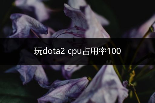 玩dota2 cpu占用率100