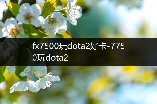 fx7500玩dota2好卡-7750玩dota2