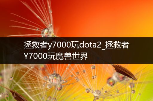 拯救者y7000玩dota2_拯救者Y7000玩魔兽世界