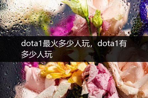 dota1最火多少人玩，dota1有多少人玩