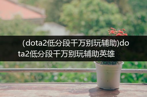 （dota2低分段千万别玩辅助)dota2低分段千万别玩辅助英雄