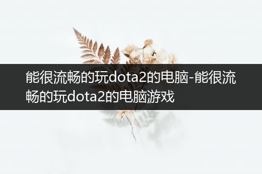 能很流畅的玩dota2的电脑-能很流畅的玩dota2的电脑游戏