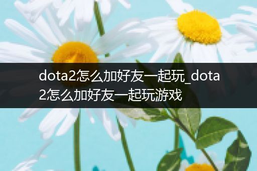 dota2怎么加好友一起玩_dota2怎么加好友一起玩游戏