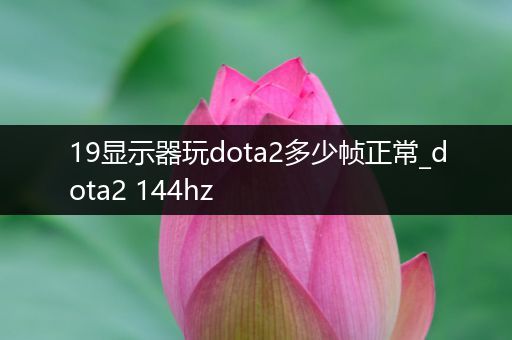 19显示器玩dota2多少帧正常_dota2 144hz