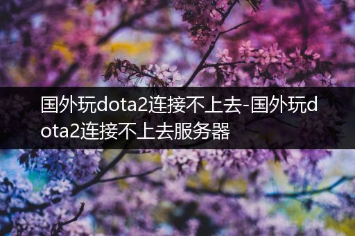 国外玩dota2连接不上去-国外玩dota2连接不上去服务器