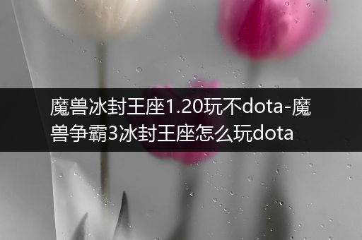 魔兽冰封王座1.20玩不dota-魔兽争霸3冰封王座怎么玩dota