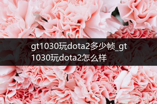 gt1030玩dota2多少帧_gt1030玩dota2怎么样