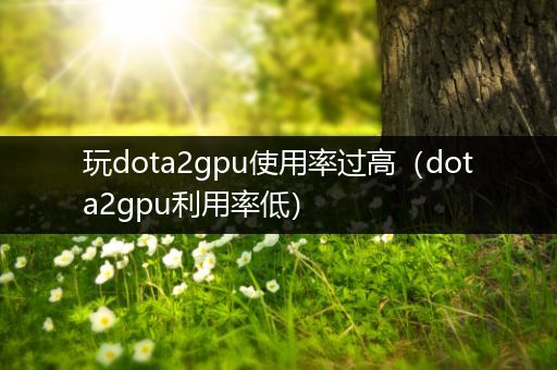 玩dota2gpu使用率过高（dota2gpu利用率低）