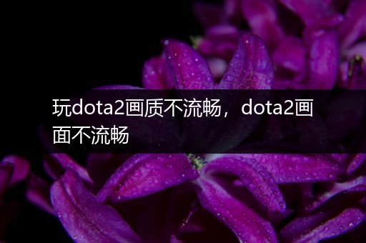 玩dota2画质不流畅，dota2画面不流畅