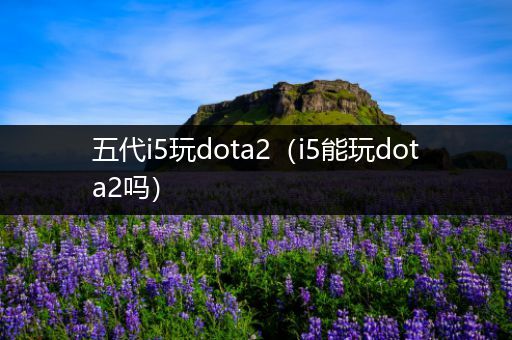 五代i5玩dota2（i5能玩dota2吗）