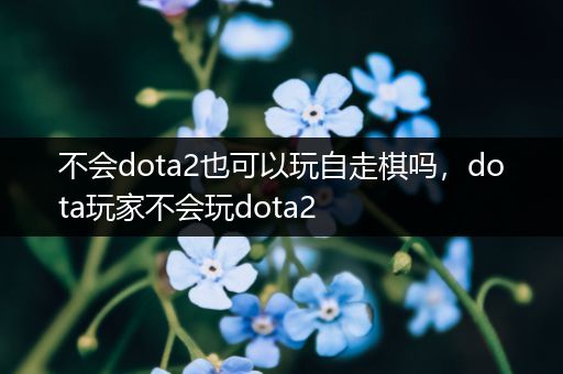 不会dota2也可以玩自走棋吗，dota玩家不会玩dota2