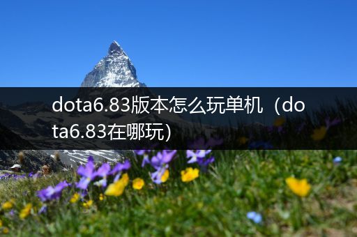 dota6.83版本怎么玩单机（dota6.83在哪玩）