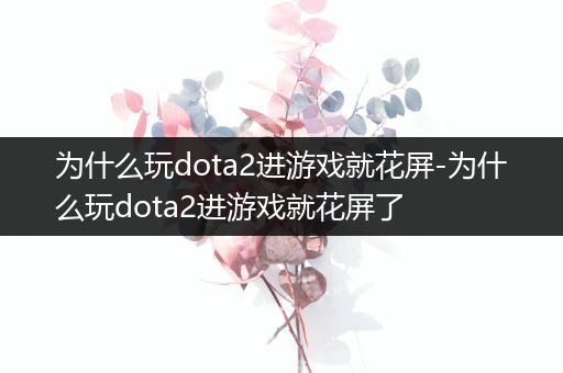 为什么玩dota2进游戏就花屏-为什么玩dota2进游戏就花屏了