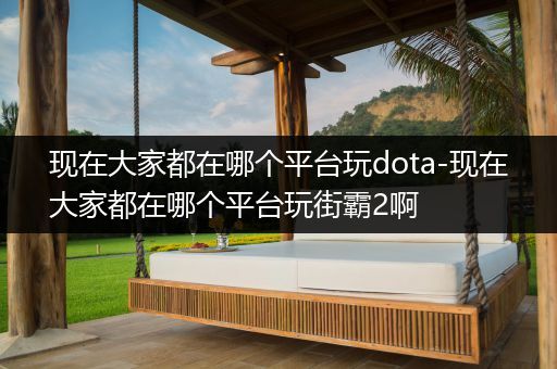 现在大家都在哪个平台玩dota-现在大家都在哪个平台玩街霸2啊