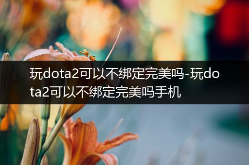 玩dota2可以不绑定完美吗-玩dota2可以不绑定完美吗手机