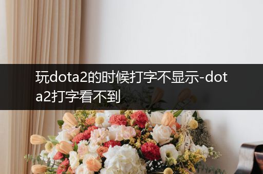 玩dota2的时候打字不显示-dota2打字看不到