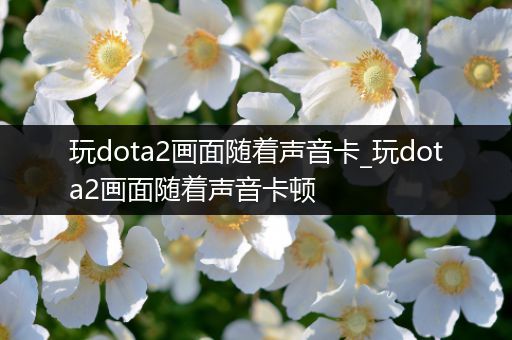 玩dota2画面随着声音卡_玩dota2画面随着声音卡顿