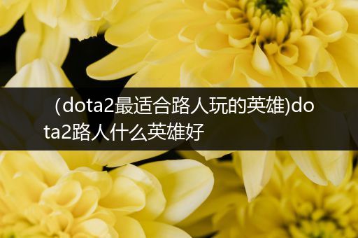 （dota2最适合路人玩的英雄)dota2路人什么英雄好