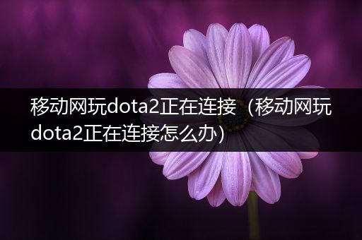 移动网玩dota2正在连接（移动网玩dota2正在连接怎么办）