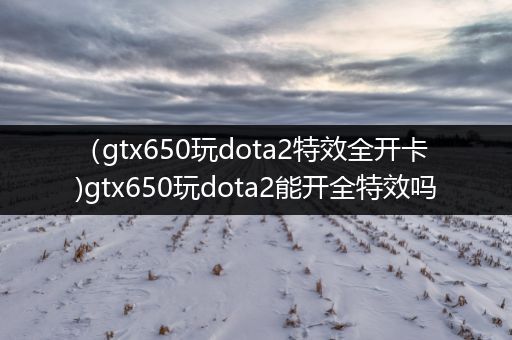 （gtx650玩dota2特效全开卡)gtx650玩dota2能开全特效吗