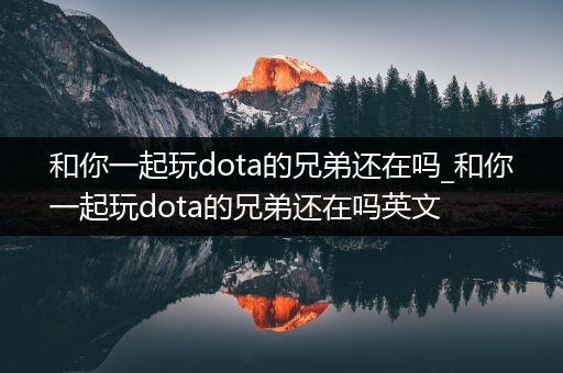 和你一起玩dota的兄弟还在吗_和你一起玩dota的兄弟还在吗英文