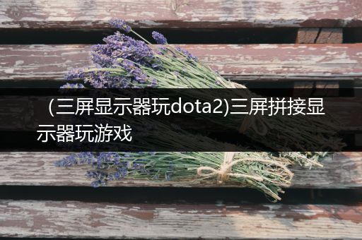 （三屏显示器玩dota2)三屏拼接显示器玩游戏