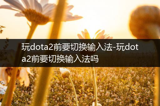 玩dota2前要切换输入法-玩dota2前要切换输入法吗