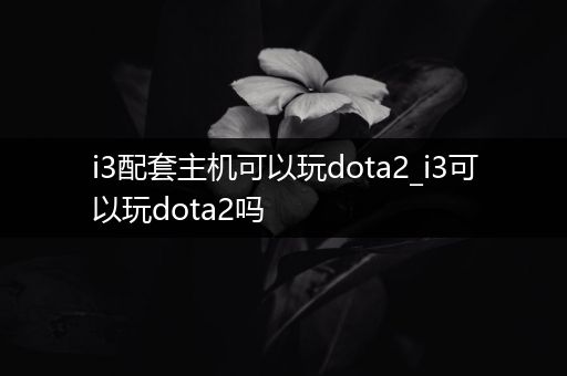 i3配套主机可以玩dota2_i3可以玩dota2吗