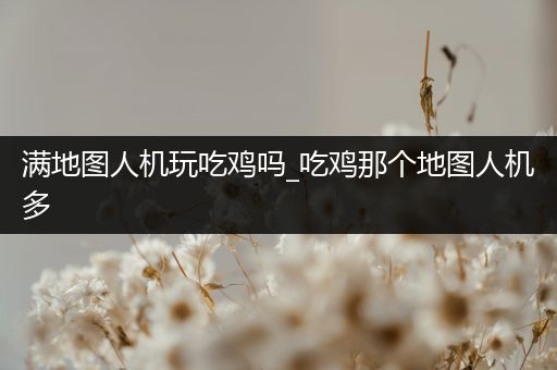 满地图人机玩吃鸡吗_吃鸡那个地图人机多