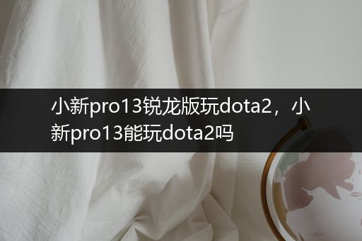 小新pro13锐龙版玩dota2，小新pro13能玩dota2吗