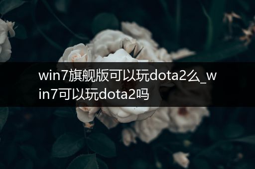 win7旗舰版可以玩dota2么_win7可以玩dota2吗