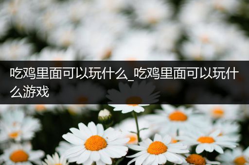 吃鸡里面可以玩什么_吃鸡里面可以玩什么游戏