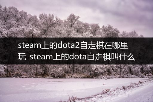 steam上的dota2自走棋在哪里玩-steam上的dota自走棋叫什么