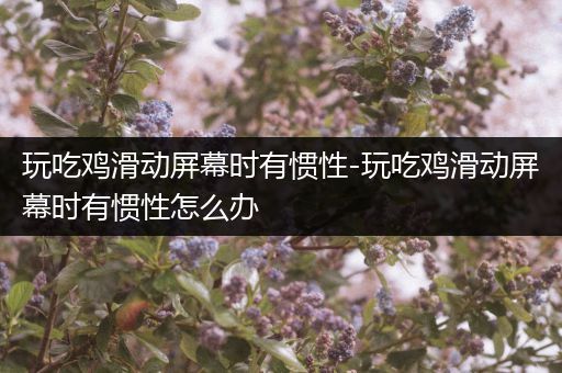 玩吃鸡滑动屏幕时有惯性-玩吃鸡滑动屏幕时有惯性怎么办