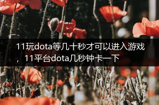 11玩dota等几十秒才可以进入游戏，11平台dota几秒钟卡一下