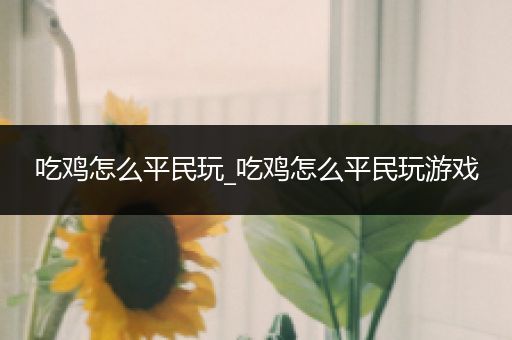 吃鸡怎么平民玩_吃鸡怎么平民玩游戏