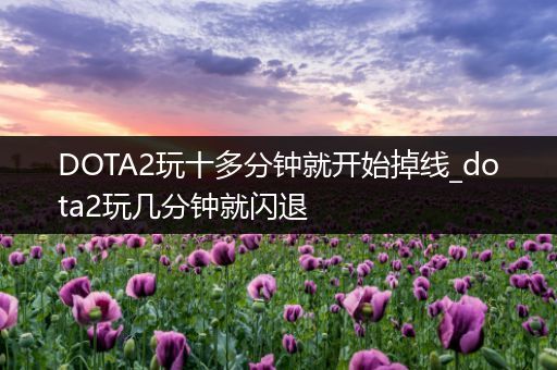 DOTA2玩十多分钟就开始掉线_dota2玩几分钟就闪退