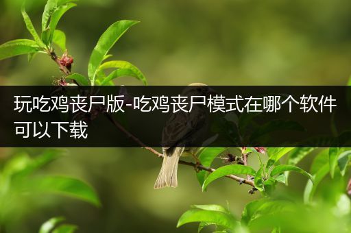玩吃鸡丧尸版-吃鸡丧尸模式在哪个软件可以下载