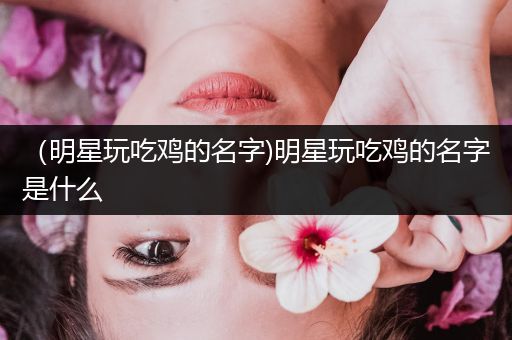 （明星玩吃鸡的名字)明星玩吃鸡的名字是什么