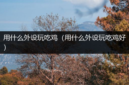 用什么外设玩吃鸡（用什么外设玩吃鸡好）