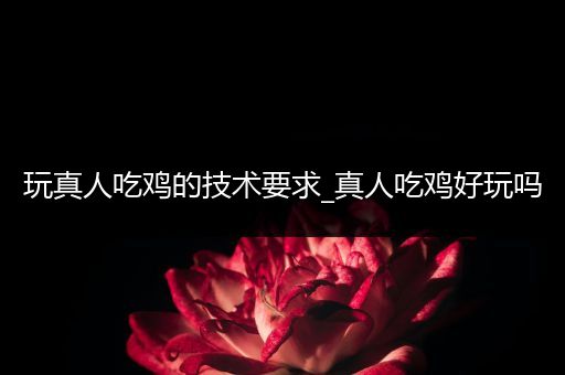 玩真人吃鸡的技术要求_真人吃鸡好玩吗