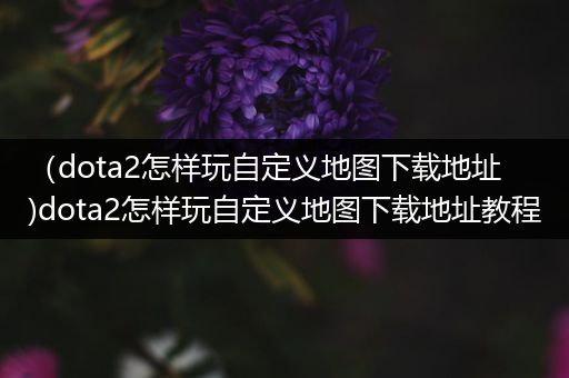 （dota2怎样玩自定义地图下载地址)dota2怎样玩自定义地图下载地址教程