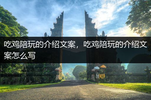 吃鸡陪玩的介绍文案，吃鸡陪玩的介绍文案怎么写