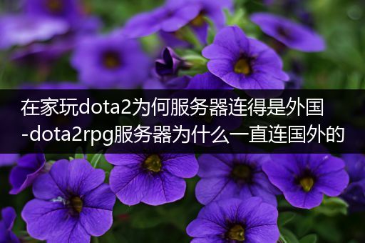 在家玩dota2为何服务器连得是外国-dota2rpg服务器为什么一直连国外的