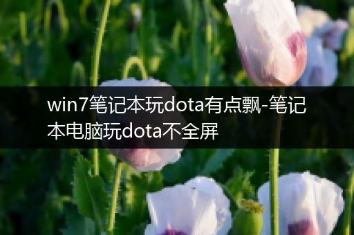 win7笔记本玩dota有点飘-笔记本电脑玩dota不全屏