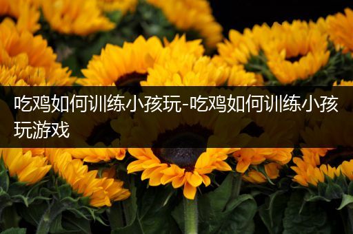 吃鸡如何训练小孩玩-吃鸡如何训练小孩玩游戏